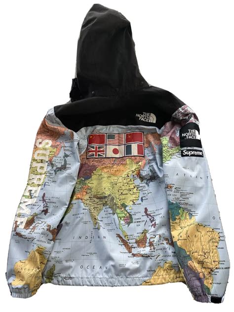 north face supreme 3m jacket replica|north face world map jacket.